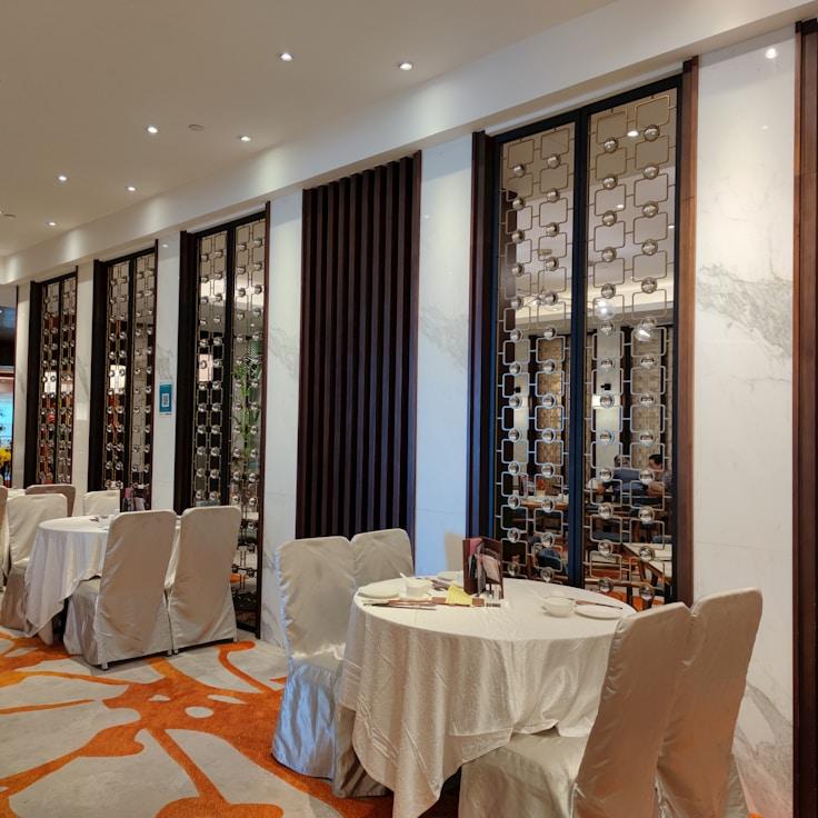 Restaurant interior with private family seating